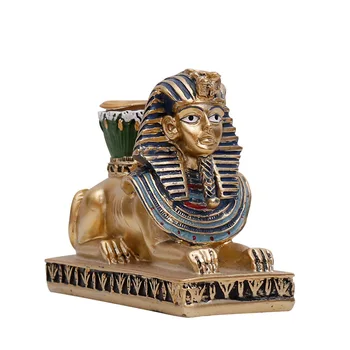 Antic Egiptean Sfesnice Desktop Aur Lumanare Figurina Ambarcațiunile De Decor Acasă Câinele Anubis Dumnezeu Sfinxul Zeita Cadouri 4