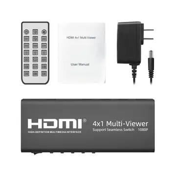 AOEYOO Convertor HDMI 4x1 Mulit-Vizualizare 1080P 4 Porturi Cu PIP fără Sudură Swith HDMI Quad Mulit-Viewer SPDIF Port Pentru PS4 TV 4