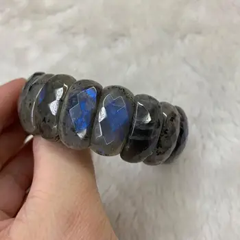 Blue rainbow Labradorit brățară de piatră naturală piatră prețioasă brățară bijuterii fine pentru femeie și pentru bărbat și pentru cadou en-gros 4