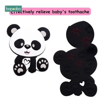 Bopoobo 5pcs Copilul Silicon jucării Teether de Calitate Alimentară Panda Masticabile Pentru DIY Lant Suzeta Jucarii Nursing Dentitie Pandantiv Produse pentru Copii 4