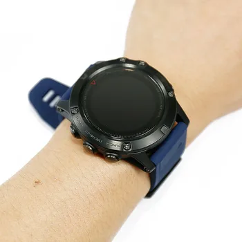 Bărbați ceas de curea silicon accesorii pin cataramă de 26mm sport în aer liber rezistent la apa pentru Garmin Fenix 5X curea femei ceas trupa 4