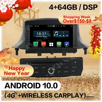 Carplay 4+128GB Pentru Renault Megane 3 Fluence 2009 2010 2011 2012 2013 Android 10 Player Audio, Radio Navi GPS Unitatea de Cap 4