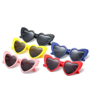 Cauciuc Polaroid Fetita ochelari de Soare pentru Copii Inima 2019 TR90 Negru Roșu Roz Inima Ochelari de Soare pentru Copii Polarizate Flexibil 4