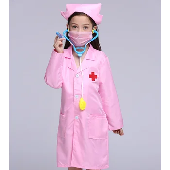 Copiii Cosplay Doctor Costume Halllween Petrecere Uzura Asistenta De Lux Băieți Fete Îmbrăcăminte Set Jucarii Copii Jachete Roleplay En-Gros 4