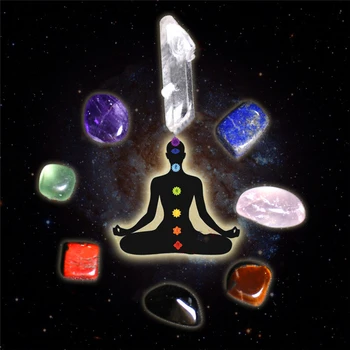 Cristal Naturale Neregulate Curcubeu Pietre De Vindecare Yoga Energie De Artă Piatra 7 Culori De Piatră Set Decorațiuni Interioare Accesorii Fete Cadou 4