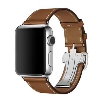 Curea din piele Pentru Apple watch band 44mm 40mm iWatch trupa 42mm 38mm Implementare Catarama bratara curea apple watch serie 3 4 5 6 se 4