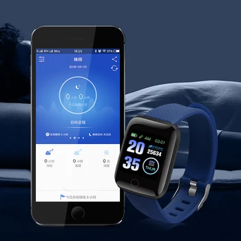 D13 ceas inteligent femei bărbați 2020 Rata de Inima smartwatch-Bratara Sport Ceasuri 116 Plus Bandă rezistent la apa Smartwatch Android A2 B57 4
