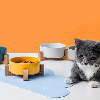 De marmură, de Ceramică de Companie Castron Pisica Catel produsele Alimentare Dublă de Companie Boluri de Mâncare de pisici de alimentare cu Apă Câine Accesorii multiple opțiuni de culoare 4