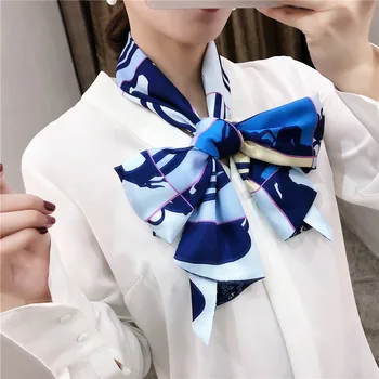 Design Nou Brand De Lux Twill Esarfa Femei Coarda Carouri Eșarfă, Batistă Cap Eșarfe De Mătase Împachetări Cravată Pentru Femei 4