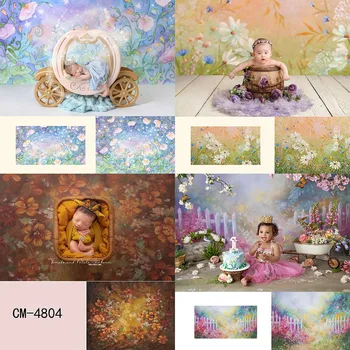 Floare trandafir backdorp pentru fotografie floral pictură în ulei nou-nascuti, copii, fotografie portret, fotografie de fundal studio de floarea-soarelui 4