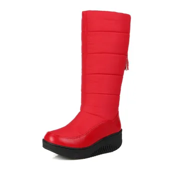 GOXPACER Cizme de Iarna pentru Femei Termică Pantofi Femei Ciucure de Culoare Solidă Cald Pene Casual, Cizme de Zăpadă de Moda Rotund Toe Toate Meci de Noi 4