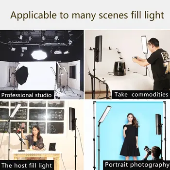 GSKAIWEN 60W LED-uri de Fotografie de Studio Kit de Iluminat Video Panou de Lumină Lumina Reglabila cu Stand Trepied pentru Portret Produs Trage 4