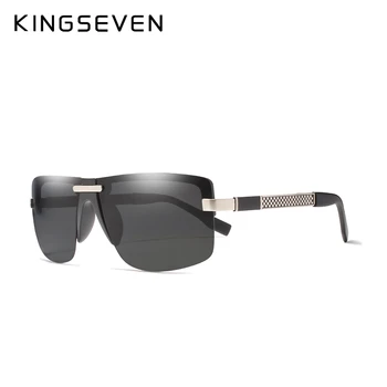 KINGSEVEN HD Polarizat ochelari de Soare Barbati fără ramă Brand de Lux de Designer Gafas Masculino Polarizado oculos De Sol 4