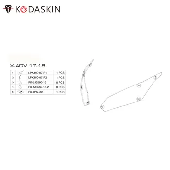 KODASKIN Accesorii pentru Motociclete ABS Far Far Ecran Capacul de Protecție a Farurilor de Paza se Potrivesc Pentru Honda X-ADV 750 2017 2018 4