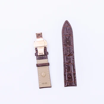 MEZHUO Maro din Piele Watchbands 16-22mm Universal Ceas Fluture Catarama Bandă de Oțel Cataramă de Curea și Instrumente de Reparare 4