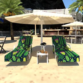 Multi-Funcțional Leneș Șezlong, Prosop De Plajă Leneș Beach Lounge Scaun Acoperă Prosop Geanta Șezlong Pereche De Vacanță Grădină 4