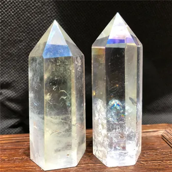 Nataural piatra si cristale bagheta punct rainbow crystal aura obeliscul de piatră de vindecare pentru cadou 4