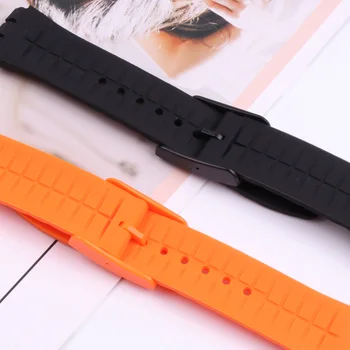 Negru alb portocaliu Scufundări 20mm*24mm Silicon Cauciuc Watchband Pentru Swatch Curea de Cauciuc curea de Ceas Curea pentru SUSN403 404 405 Instrumente 4