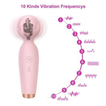 NF 10 Frecvența Stimulator Clitoris AV Feminin Masturbator Mini Bagheta Vibratoare Jucarii Sexuale Pentru Femei G-Spot Masaj 4