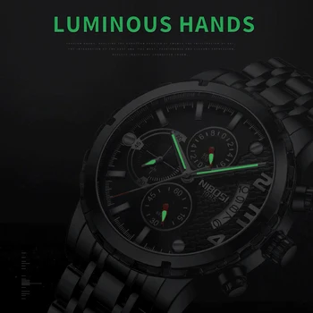 NIBOSI relogio ceas Sport barbati Ceasuri de Lux de top de brand Cuarț ceas de mână pentru bărbați Moda de Cauzalitate Cadran Mare Impermeabil Ceas de mână 4