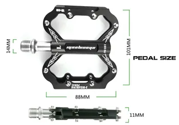 Noi Ultralight pedala de biciclete toate CNC mtb DH, XC mountain bike pedala de Material din aliaj de Aluminiu 3 Rulment Pedale 4