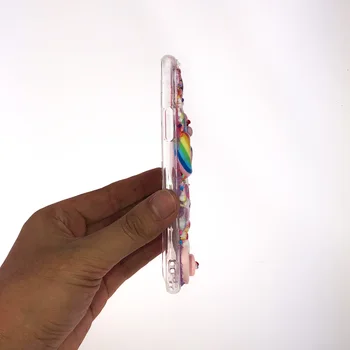 Nou pentru iphone x xs caz caz de telefon fete crema cazul desene animate kawaii lollipop unicorn Handmade caz de telefon 4