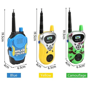 O Pereche 50M Walkie Talkie Mini Handheld Portabil Doi-Way Radio Jucărie pentru Copii Pentru Copii în aer liber, Interfon Jucărie Cu Cutie de Original 4