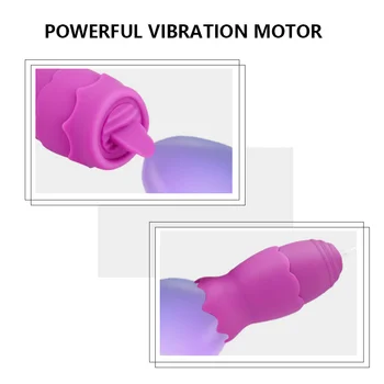 Oral Lins Pizde Stimulator Limba Vibratoare USB 12 Viteze Vibratoare Ou de G-spot Vagin Masaj Jucarii Sexuale pentru Femei 4