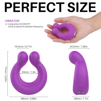 Penisul Penis Inel Dublu Cap Vibrator Cockring Pentru Cupluri De Bărbați Dublu Motor G-Spot Vibrator Inel De Blocare Adult Sex Jucarie Inel Pentru Penis 4