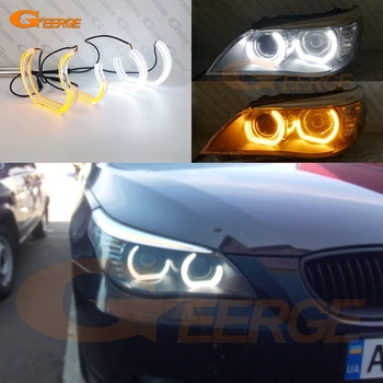 Pentru BMW E60 E61 LCI 525i 528i 530i 545i 550i M5 Ultra strălucitoare Lumina de Zi lumina de semnalizare M4 DTM Style LED Angel Eyes halo inele 4