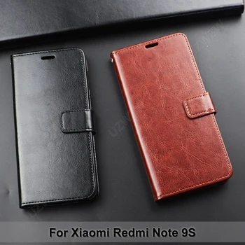 Pentru Xiaomi Redmi Nota 9 Flip Portofel din Piele PU Caz 4
