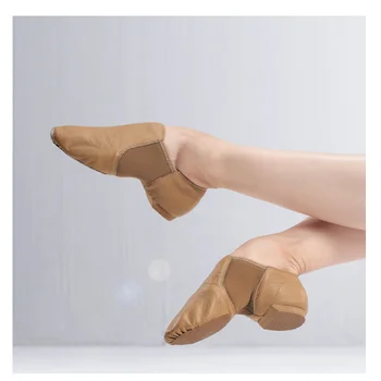 Piele Stretch Jazz Latin Pantofi de Dans Salsa Pentru Femei Jazz Balet Pantofi de Profesori de Dans Sandale Exercițiu de Pantofi 4