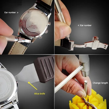 Profesional Multi-Instrument de Reparații Portable Ceasornicar Ceas de Reparații Set cu geanta de transport, pentru fabricarea ceasurilor Colector 4