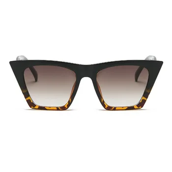Retro Ochi de Pisică ochelari de Soare pentru Femei Big Flat Top Ochelari de Soare Barbati din Plastic Albastru Clar ochelari de Soare Negru 2020 Brand uv400 Oculos 4