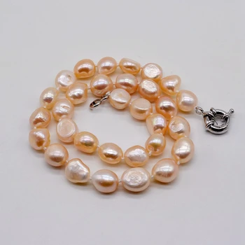 Roz neregulate colier de perle naturale baroc pearl, simplu lucrător de birou bijuterii, doamnelor colier de perle 4