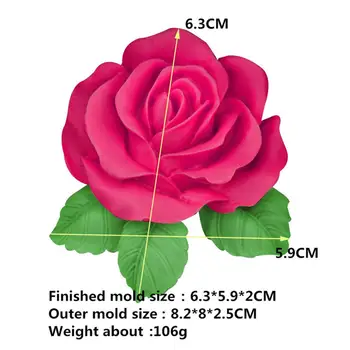 Silicon Lichid Mucegai Mare 3D Rose Forma Fondant Cupcake Săpun Manual Tort Mucegai Instrument de Copt din Silicon Decorare Tort Matrite 4