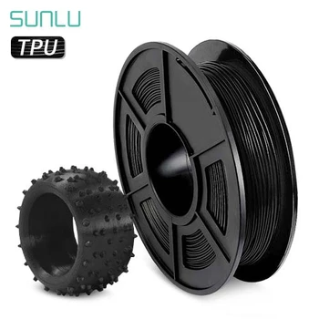 SUNLU TPU Imprimanta 3D Filament Filament Flexibil Negru 1,75 mm 0.5 kg(1.1 LB) Precizie Dimensională +/- 0.02 MM Tpu Caz de Material 4