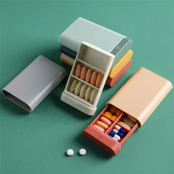 Săptămânal Cutie Portabil sertar Pastila Organizator Cazuri Plastic Medicina de Stocare Dozator Cutter Cazuri de Droguri pentru a Călători pastila caz 4