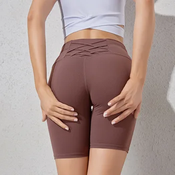 Talie Mare Fără Sudură Pantaloni Scurți Femei De Mari Dimensiuni Femei De Fitness, Pantaloni Scurți De Sport Cu Buzunar Yoga Pantaloni Scurți 4