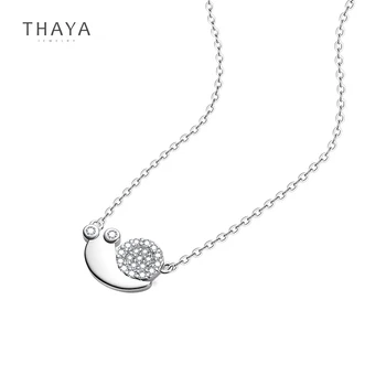 Thaya S925 Argint Design de Brand Melci Colier Placate cu Zircon Pandantiv Colier 45cm Lanț de Bijuterii Pentru Femei Elegante Bijuterii Fine 4