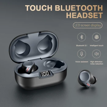 TWS Bluetooth Wireless Căști fără Fir Încărcător Căști Impermeabil Sporturi de Reducere a Zgomotului Mini Stereo setul cu Cască 4