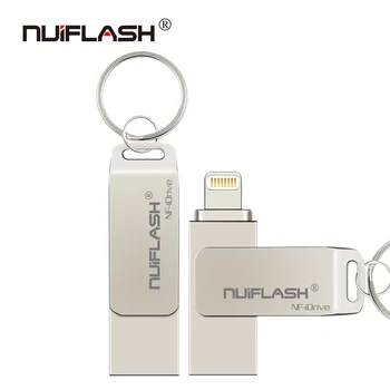 USB Flash Drive Pentru iPhone X/8/7/7 Plus/6/6s/5/SE/ipad 2 IN 1 Pen Drive Memory Stick 16GB 32GB 64GB 128GB Pendrive usb 2.0 4