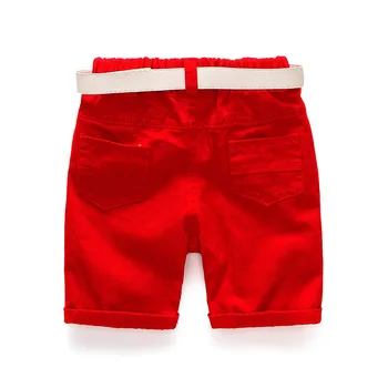 VIMIKID 2018 Băieți Set Camasa cu Maneci Scurte pantaloni Scurți 2 Bucata Set Curea Cadou Vară Fierbinte Explozie Domn Băiat de Haine pentru Copii 4