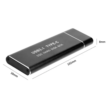 VODOOL M2 SSD Cazul M. 2 până la USB de Tip C 10Gbps Hard Disk Extern Cabina Pentru NVME PCIE unitati solid state SATA M/B Cheie Dual Protocol Disc SSD 4