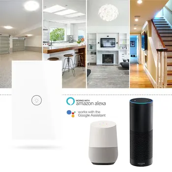 Wifi Inteligent Întrerupător Geam Ecran Touch Panel de Control Vocal Wireless Perete lucra cu Alexa Google Casa Tuya de viață inteligentă acasă 4