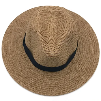 ZGYF JCH Brand de Pălării de Paie Pentru Femei Panama Pălărie Bej Alb Plaja Barbati Casual de Vara cu Boruri Largi Hawaiian Moda Pălărie de Soare 4