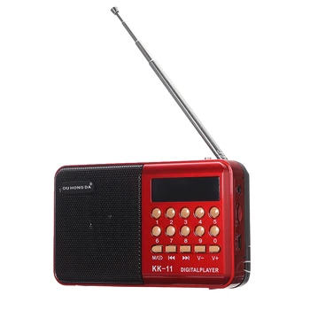 1 Buc Rosu LCD Digital Radio FM de Încărcare USB SD TF Card MP3 Player Mini Difuzor portabil Portabil Digital Radio FM Pentru a Vârstnicului 5