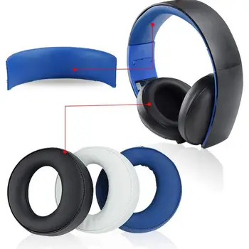 1 Pereche de Urechi Tampoane Tampoane de Burete Moale Pernă de Spumă de Înlocuire pentru Sony PS3 pentru PS4 7.1 pentru CECHYA-0083 Căști Bluetooth Acoperi 5