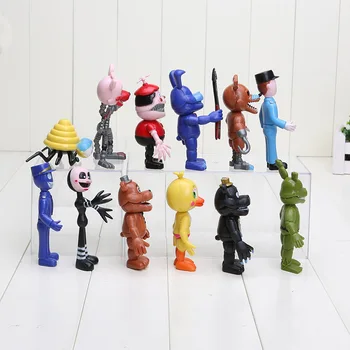 12buc/set 5-11.5 cm Cinci Nopți La lui Freddy figura FNAF jucării Chica, Bonnie, Foxy, Freddy Fazbear Urs Papusa PVC Figurine model 5