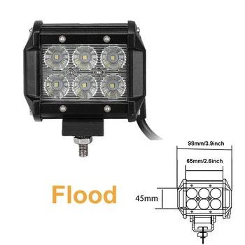 2 buc/10buc 18W LED-uri de Conducere Light 18W Loc Inundații 12V 24V 4 Inch LED Lumina de Lucru Bar 4x4 LED Bar off-Road Auto Bec LED-uri Pentru Niva 4x4 5